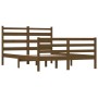 Honey brown solid pine wood bed frame 120x200 cm by vidaXL, Beds and slatted bases - Ref: Foro24-3103711, Price: 129,08 €, Di...