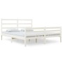 Solid white pine wood bed frame 150x200 cm by vidaXL, Beds and slatted bases - Ref: Foro24-3103719, Price: 139,68 €, Discount: %