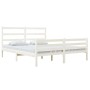 Solid white pine wood bed frame 150x200 cm by vidaXL, Beds and slatted bases - Ref: Foro24-3103719, Price: 139,68 €, Discount: %