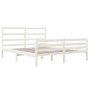 Solid white pine wood bed frame 150x200 cm by vidaXL, Beds and slatted bases - Ref: Foro24-3103719, Price: 139,68 €, Discount: %