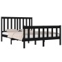 Double black solid pine wood bed frame 120x190 cm by vidaXL, Beds and slatted bases - Ref: Foro24-3103882, Price: 167,37 €, D...