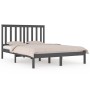 Estructura de cama madera maciza de pino gris 150x200 cm de vidaXL, Camas y somieres - Ref: Foro24-3103850, Precio: 149,50 €,...