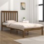 Solid pine wood bed frame honey brown 100x200 cm by vidaXL, Beds and slatted bases - Ref: Foro24-3103836, Price: 130,49 €, Di...