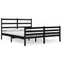 Estructura de cama madera maciza de pino negro 135x190 cm de vidaXL, Camas y somieres - Ref: Foro24-3103692, Precio: 156,68 €...