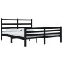 Estructura de cama madera maciza de pino negro 135x190 cm de vidaXL, Camas y somieres - Ref: Foro24-3103692, Precio: 156,68 €...