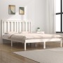 Solid white pine wood bed frame 140x200 cm by vidaXL, Beds and slatted bases - Ref: Foro24-3103844, Price: 119,99 €, Discount: %