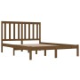 Honey brown solid pine wood bed frame 140x200 cm by vidaXL, Beds and slatted bases - Ref: Foro24-3103846, Price: 141,99 €, Di...