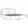 Estructura de cama madera maciza de pino 180x200 cm de vidaXL, Camas y somieres - Ref: Foro24-3103728, Precio: 137,48 €, Desc...