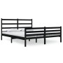 Solid black pine wood bed frame 140x190 cm by vidaXL, Beds and slatted bases - Ref: Foro24-3103697, Price: 164,99 €, Discount: %