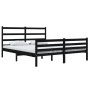 Solid black pine wood bed frame 140x190 cm by vidaXL, Beds and slatted bases - Ref: Foro24-3103697, Price: 164,99 €, Discount: %