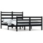 Estructura de cama madera maciza de pino negro 120x200 cm de vidaXL, Camas y somieres - Ref: Foro24-3103712, Precio: 155,12 €...