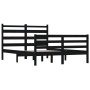 Estructura de cama madera maciza de pino negro 120x200 cm de vidaXL, Camas y somieres - Ref: Foro24-3103712, Precio: 155,12 €...