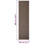 Alfombra de sisal para rascador marrón 80x300 cm de vidaXL, Accesorios de muebles para gatos - Ref: Foro24-3203455, Precio: 1...