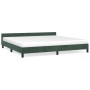 Dark green velvet bed frame with headboard 200x200 cm by vidaXL, Beds and slatted bases - Ref: Foro24-347594, Price: 149,25 €...