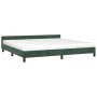 Dark green velvet bed frame with headboard 200x200 cm by vidaXL, Beds and slatted bases - Ref: Foro24-347594, Price: 149,25 €...