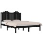 Estructura de cama madera maciza de pino negra 150x200 cm de vidaXL, Camas y somieres - Ref: Foro24-3103787, Precio: 177,08 €...