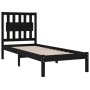 Estructura de cama madera maciza de pino negra 90x200 cm de vidaXL, Camas y somieres - Ref: Foro24-3103922, Precio: 106,99 €,...