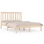 Estructura de cama madera maciza de pino 120x190 cm de vidaXL, Camas y somieres - Ref: Foro24-3103813, Precio: 107,52 €, Desc...