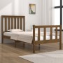 Honey brown pine wood single bed frame 90x190 cm by vidaXL, Beds and slatted bases - Ref: Foro24-3103876, Price: 144,99 €, Di...