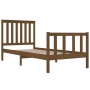 Honey brown pine wood single bed frame 90x190 cm by vidaXL, Beds and slatted bases - Ref: Foro24-3103876, Price: 144,99 €, Di...