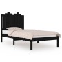 Estructura de cama madera maciza pino individual negro 90x190cm de vidaXL, Camas y somieres - Ref: Foro24-3103747, Precio: 13...