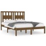 Estructura de cama madera maciza de pino marrón miel 140x190 cm de vidaXL, Camas y somieres - Ref: Foro24-3103916, Precio: 16...