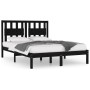 Estructura de cama madera maciza de pino negro 120x200 cm de vidaXL, Camas y somieres - Ref: Foro24-3103932, Precio: 152,76 €...