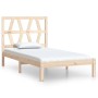 Estructura de cama madera maciza de pino 100x200 cm de vidaXL, Camas y somieres - Ref: Foro24-3103988, Precio: 82,97 €, Descu...