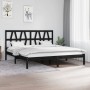 Estructura de cama madera maciza de pino negra 180x200 cm de vidaXL, Camas y somieres - Ref: Foro24-3104017, Precio: 178,27 €...