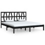 Estructura de cama madera maciza de pino negra 180x200 cm de vidaXL, Camas y somieres - Ref: Foro24-3104017, Precio: 178,27 €...