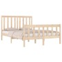 Solid pine wood bed frame 120x190 cm by vidaXL, Beds and slatted bases - Ref: Foro24-3103878, Price: 115,05 €, Discount: %