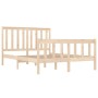 Estructura de cama madera maciza de pino 120x190 cm de vidaXL, Camas y somieres - Ref: Foro24-3103878, Precio: 115,05 €, Desc...