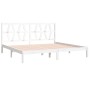 Solid white pine wood bed frame 200x200 cm by vidaXL, Beds and slatted bases - Ref: Foro24-3104019, Price: 136,99 €, Discount: %