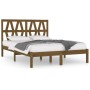 Estructura de cama madera maciza de pino marrón miel 200x200 cm de vidaXL, Camas y somieres - Ref: Foro24-3104021, Precio: 15...