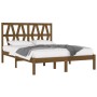 Estructura de cama madera maciza de pino marrón miel 200x200 cm de vidaXL, Camas y somieres - Ref: Foro24-3104021, Precio: 15...