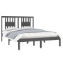 Estructura de cama madera maciza de pino gris 140x190 cm de vidaXL, Camas y somieres - Ref: Foro24-3104045, Precio: 144,84 €,...