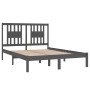 Estructura de cama madera maciza de pino gris 140x190 cm de vidaXL, Camas y somieres - Ref: Foro24-3104045, Precio: 144,84 €,...