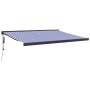 Toldo retráctil aluminio y tela azul y blanco 4,5x3 m de vidaXL, Toldos - Ref: Foro24-3154599, Precio: 687,18 €, Descuento: %