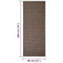 Alfombra de sisal para rascador marrón 80x200 cm de vidaXL, Accesorios de muebles para gatos - Ref: Foro24-3203453, Precio: 7...