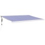 Toldo retráctil aluminio y tela azul y blanco 4,5x3 m de vidaXL, Toldos - Ref: Foro24-3154574, Precio: 920,81 €, Descuento: %