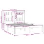 Doppelbettgestell aus massivem Holz in Honigbraun, 120 x 190 cm von vidaXL, Betten und Lattenroste - Ref: Foro24-3104036, Pre...