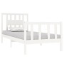 White solid wood single bed frame 90x190 cm by vidaXL, Beds and slatted bases - Ref: Foro24-3104094, Price: 103,99 €, Discoun...