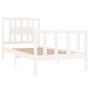 White solid wood single bed frame 90x190 cm by vidaXL, Beds and slatted bases - Ref: Foro24-3104094, Price: 103,99 €, Discoun...