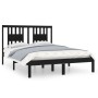 Solid black pine wood bed frame 140x190 cm by vidaXL, Beds and slatted bases - Ref: Foro24-3104047, Price: 158,04 €, Discount: %