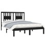 Solid black pine wood bed frame 140x190 cm by vidaXL, Beds and slatted bases - Ref: Foro24-3104047, Price: 158,04 €, Discount: %