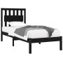 Estructura de cama madera maciza pino individual negro 90x190cm de vidaXL, Camas y somieres - Ref: Foro24-3103902, Precio: 12...