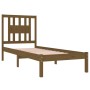 Estructura de cama madera maciza marrón miel 75x190 cm de vidaXL, Camas y somieres - Ref: Foro24-3104026, Precio: 93,32 €, De...