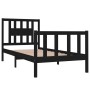 Estructura de cama individual madera maciza negra 90x190 cm de vidaXL, Camas y somieres - Ref: Foro24-3104097, Precio: 128,82...