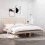 Solid pine wood bed frame 200x200 cm by vidaXL, Beds and slatted bases - Ref: Foro24-3104083, Price: 126,52 €, Discount: %