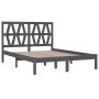 Estructura de cama madera maciza de pino gris 150x200 cm de vidaXL, Camas y somieres - Ref: Foro24-3104005, Precio: 164,61 €,...